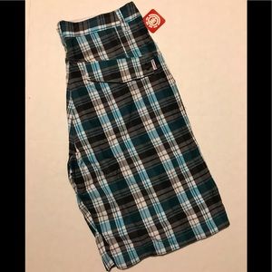Guys Element plaid shorts brand new